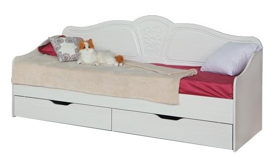 Кровать со спинками с трех сторон с ящиком